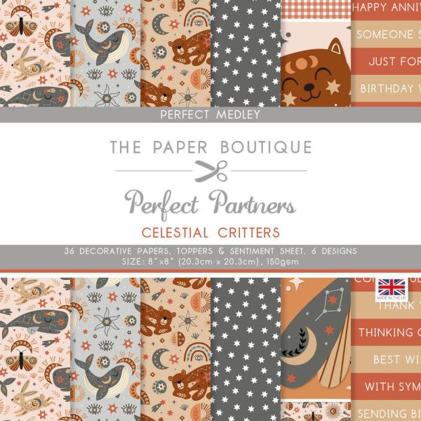 The Paper Boutique - Decorative Paper - Celestial Critters Decora - 8x8 Inch - Paper Pad - Designpapier