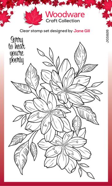 Woodware - Clear Stamps - Clematis Trio  - Stempel 