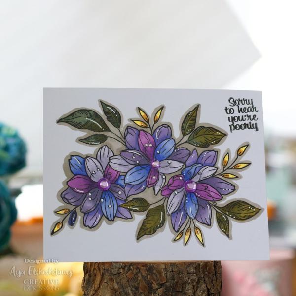 Woodware - Clear Stamps - Clematis Trio  - Stempel 