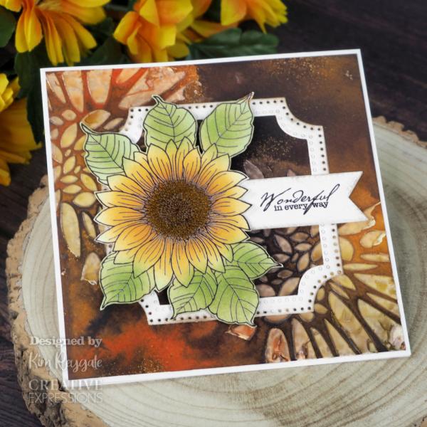 Woodware - Clear Stamps - Sunflower Rays  - Stempel 