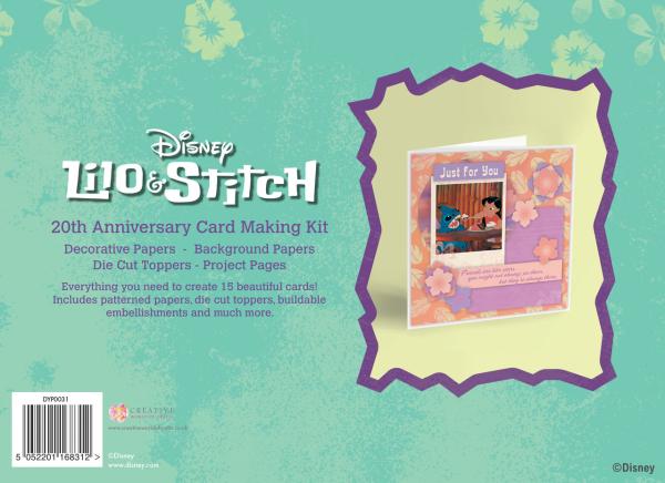 Creative Expressions - Card Making Kit 8x8 Inch - Lilo & Stitch 20th Anniversary 