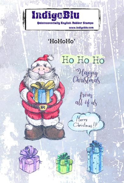 IndigoBlu "HoHoHo" A6 Rubber Stamp