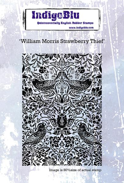 IndigoBlu "William Morris Strawberry Thief" A6 Rubber Stamp