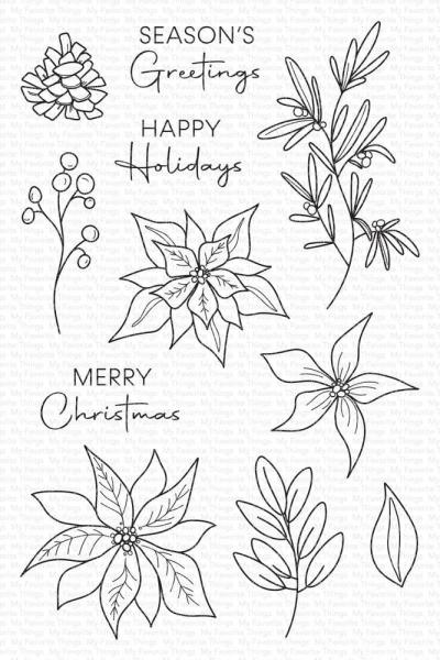 My Favorite Things Stempelset "Pretty Poinsettias" Clear Stamp Set