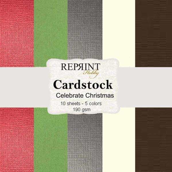 Reprint Celebrate Christmas 12x12 Inch Cardstock