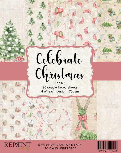 Reprint Celebrate Christmas 6x6 Inch Paper Pack