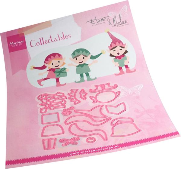 Marianne Design Collectables -  Dies - Christmas Elves  - Präge - und Stanzschablone 