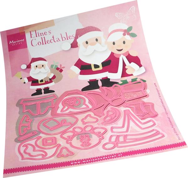 Marianne Design Collectables -  Dies - Santa & Mrs Claus  - Präge - und Stanzschablone 