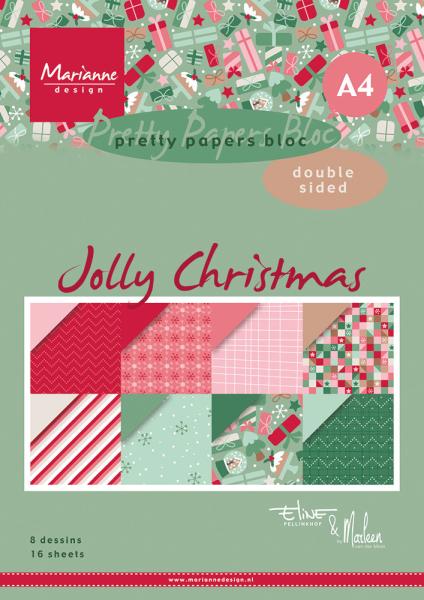 Marianne Design - Paper Pad  A4 - Jolly Christmas  - Designpapier 