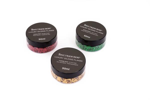 Spectrum Noir - Gilding Flakes - Christmas  - 3x50ml - Dekometallflocken