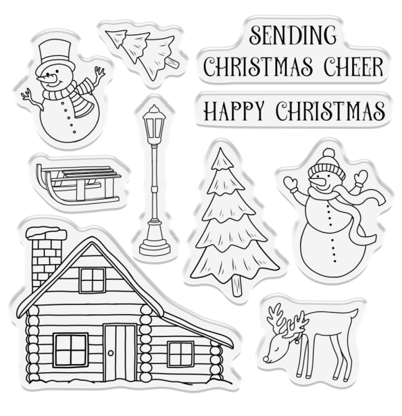 Crafters Companion - Home For the Holidays - Clear Stamps