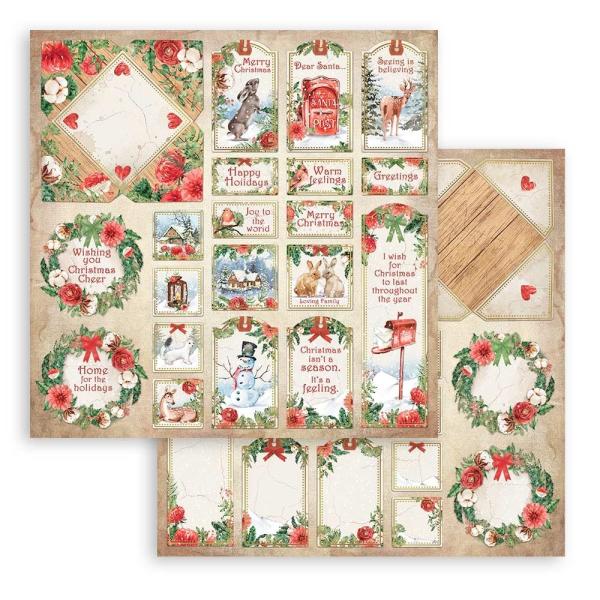 Stamperia "Romantic Home for the Holidays" 12x12" Paper Pack - Cardstock