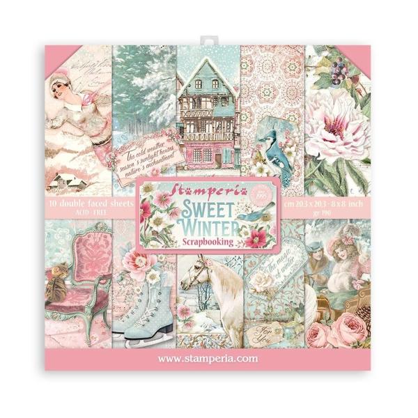 Stamperia "Sweet Winter" 8x8" Paper Pack - Cardstock