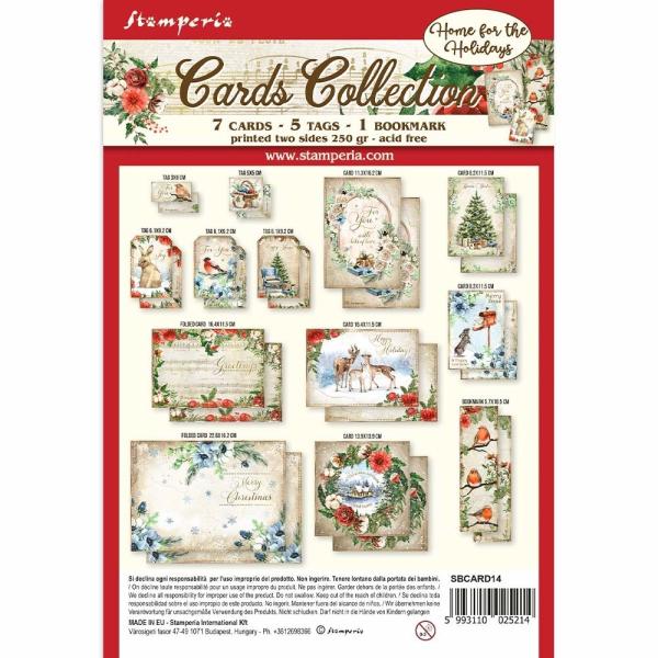 Stamperia - Cards Collection - " Romantic Home for Holidays " - Tags - Die Cuts