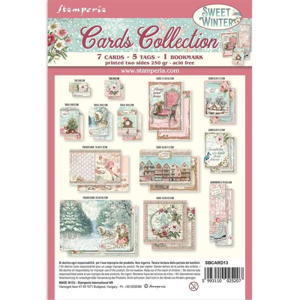 Stamperia - Cards Collection - " Sweet Winter " - Tags - Die Cuts