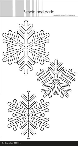 Simple and Basic - Dies - " XL Snowflakes " - Stanze