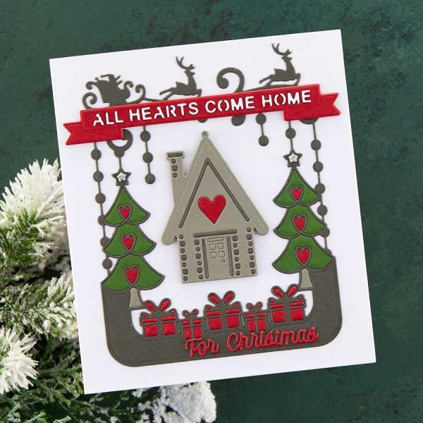 Spellbinders Dies "All Hearts Come Home A2 Cardfront Etched" Stanzschablonen