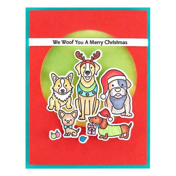 Spellbinders - Stamp & Dies - "Christmas Pups " - Stempel & Stanzset