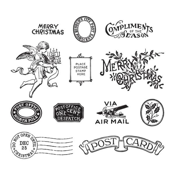 Spellbinders - Stempelset - "Compliments of the Season" - Silikonstempel