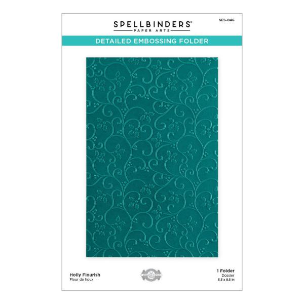 Spellbinders - Embossingfolder - "Holly Flourish Detailed" - Prägefolder