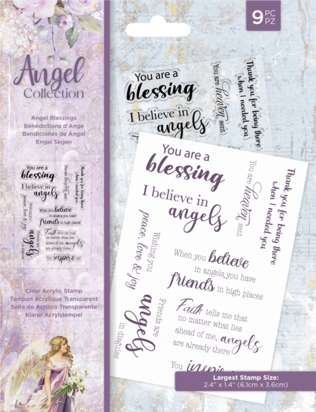 Crafters Companion - Angel Blessings - Clear Stamps