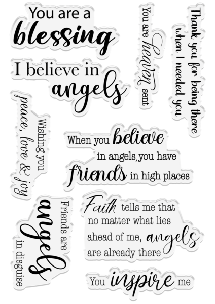 Crafters Companion - Angel Blessings - Clear Stamps