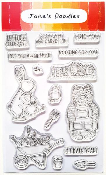 Janes Doodles " I Dig You " Clear Stamp - Stempelset