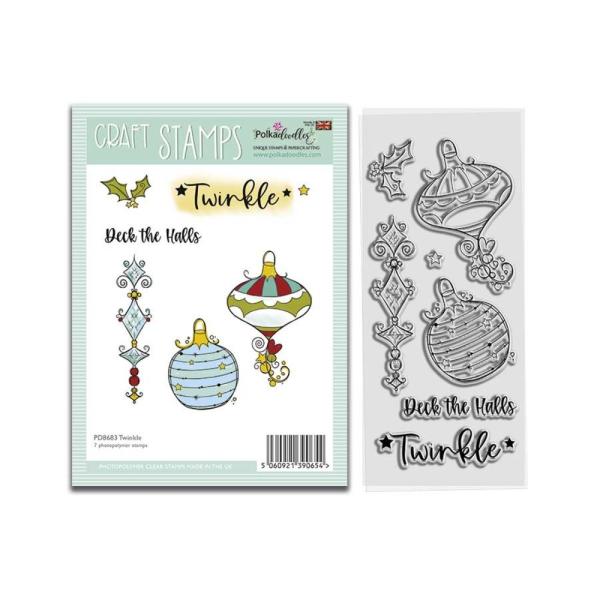 Polkadoodles  -Stempel - " Twinkles " - Clear Stamp-Set