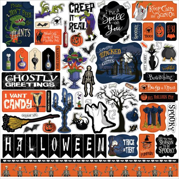 Carta Bella - Element Stickers 12x12" - "Hocus Pocus " Aufkleber