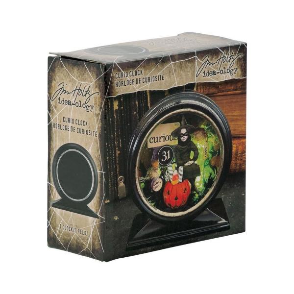 Tim Holtz - Idea Ology " Curio Clock Black" - hohle Uhr 