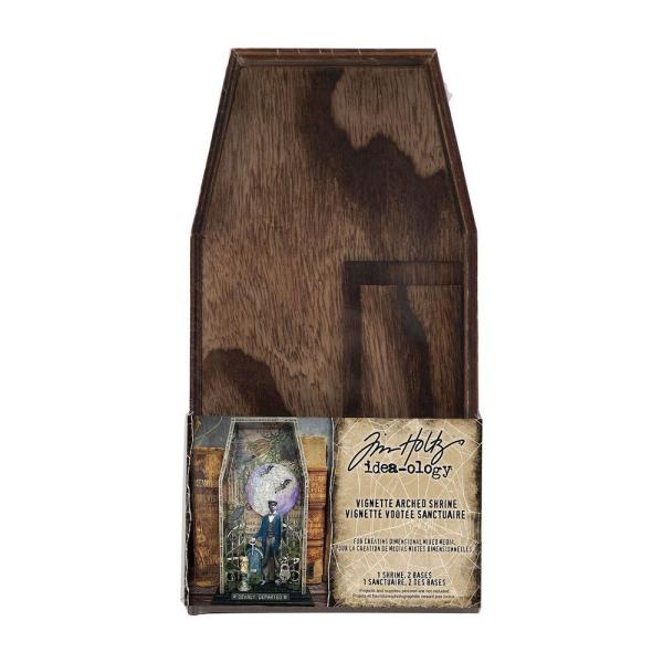 Tim Holtz - Idea Ology "Vignette Arched Shrine" - kleine hölzerne Box 