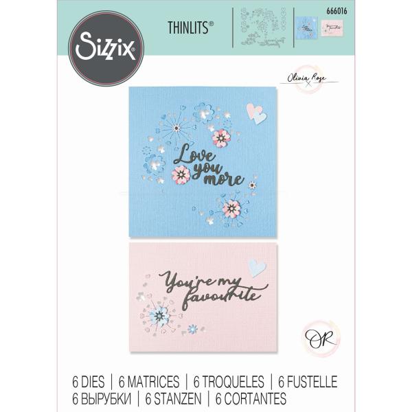 Sizzix Thinlits Craft Die-Set -  Cut-Pop Valentine 