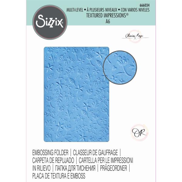 Sizzix 3D Embossing Folder Drifting Leaves - 3D Prägefolder