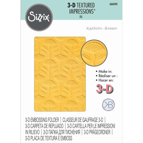 Sizzix 3D Embossing Folder Quirky Florals - 3D Prägefolder