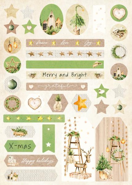 Studio Light - DIY Block - Natural Christmas  -  Stanzteile - Designpapier