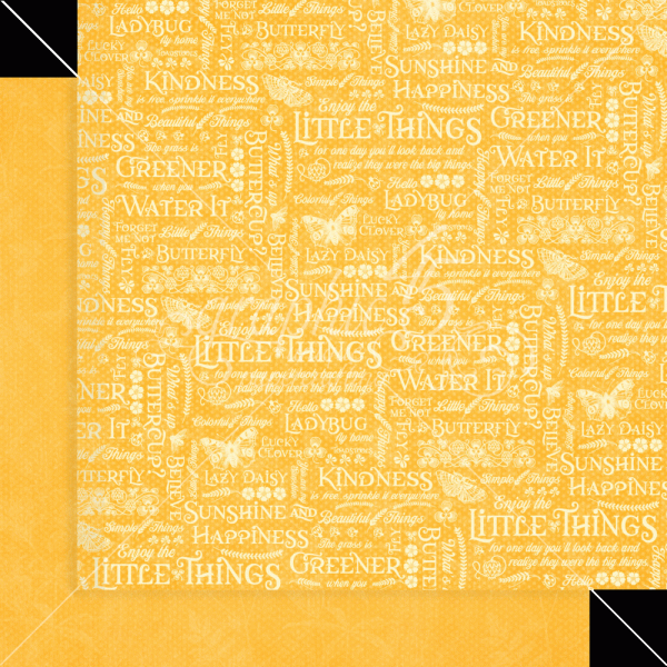 Graphic 45 "Little Things" 12x12" Patterns & Solid Pad