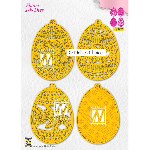 Nellie's Choice - Shape Dies - " Easter Eggs " - Stanze