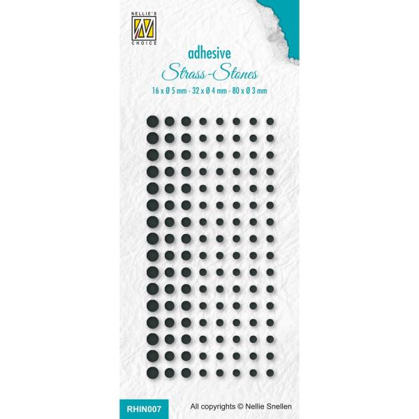 Nellie's Choice - Adhesive Rhinestones - " Black " - Schmucksteine