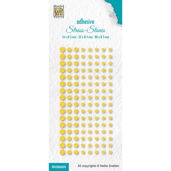 Nellie's Choice - Adhesive Rhinestones - " Yellow " - Schmucksteine