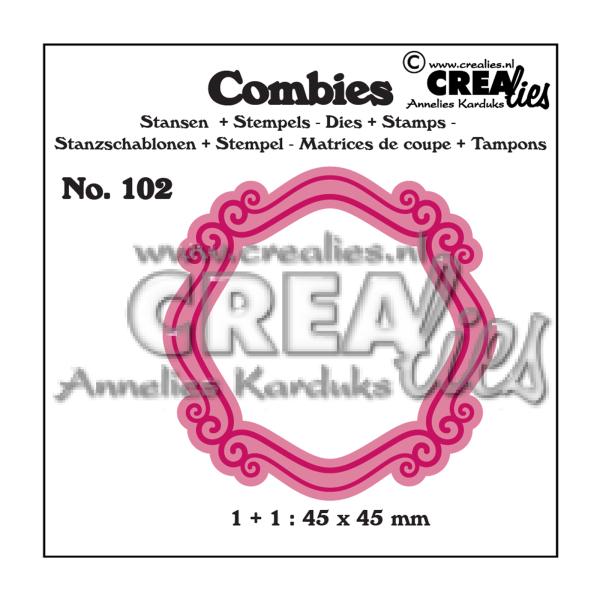 Crealies - Combies Stanzschablone - Stempelset no.102 Rahmen B 