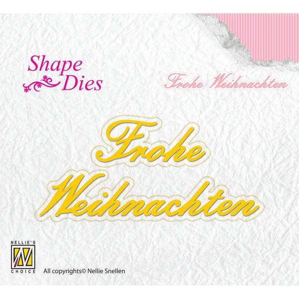 Nellie's Choice - Shape Dies - "  Frohe Weihnachten " - Stanze