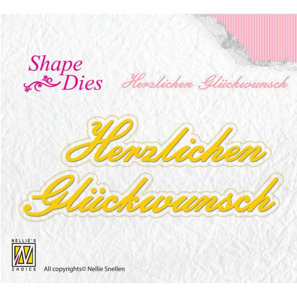 Nellie's Choice - Shape Dies - " Herzlichen Glückwunsch " - Stanze