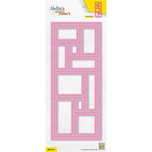 Nellie's Choice - Multiframe Dies - Slimline - " Quilt-1 " - Stanze