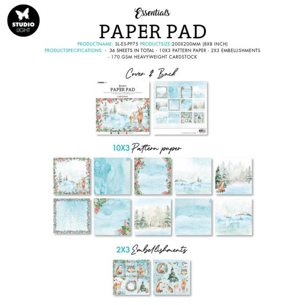 Studio Light - Paper Pad - Christmas - Paper Pack