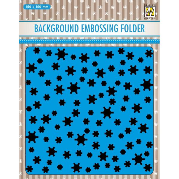 Nellie's Choice - Background Embossing Folder - "  Snowflakes " - Prägefolder