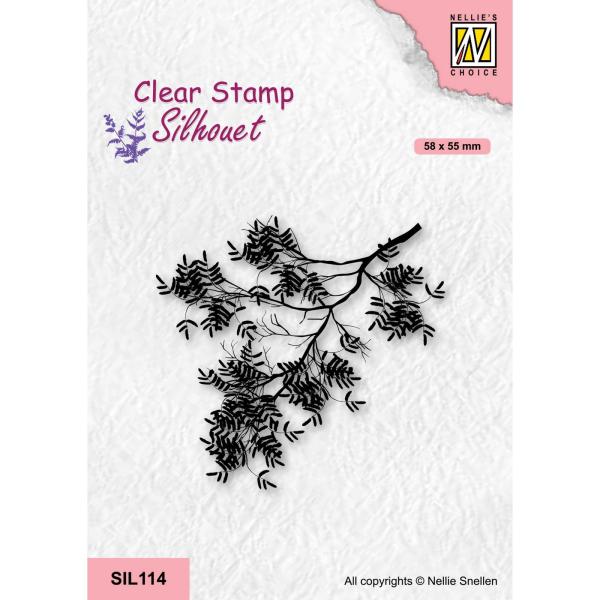 Nellie's Choice - Silhouet Clear Stamp - "  Acacia Branch " - Stempel