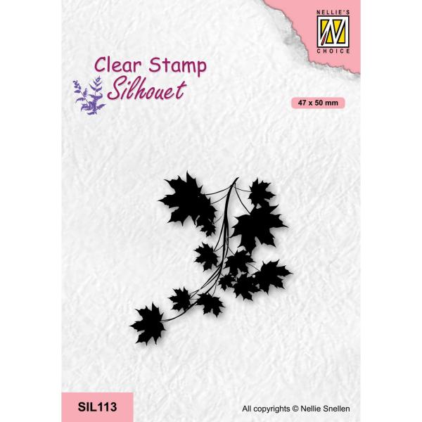 Nellie's Choice - Silhouet Clear Stamp - "  Maple Branch " - Stempel