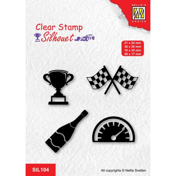 Nellie's Choice - Silhouet Clear Stamp - "  Formula One Serie-3 " - Stempel