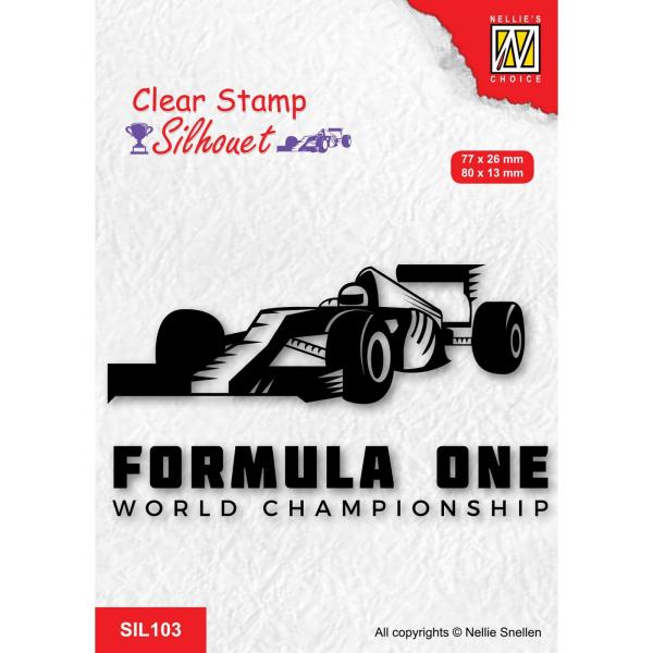 Nellie's Choice - Silhouet Clear Stamp - "  Formula One Serie-2 " - Stempel