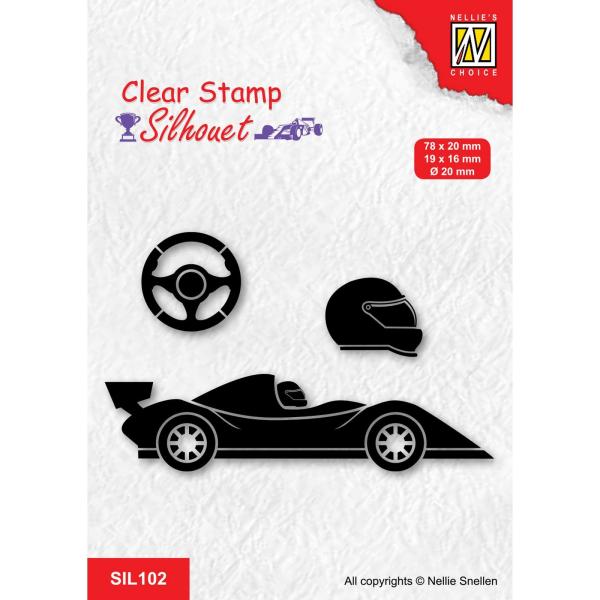 Nellie's Choice - Silhouet Clear Stamp - "  Formula One Serie-1 " - Stempel